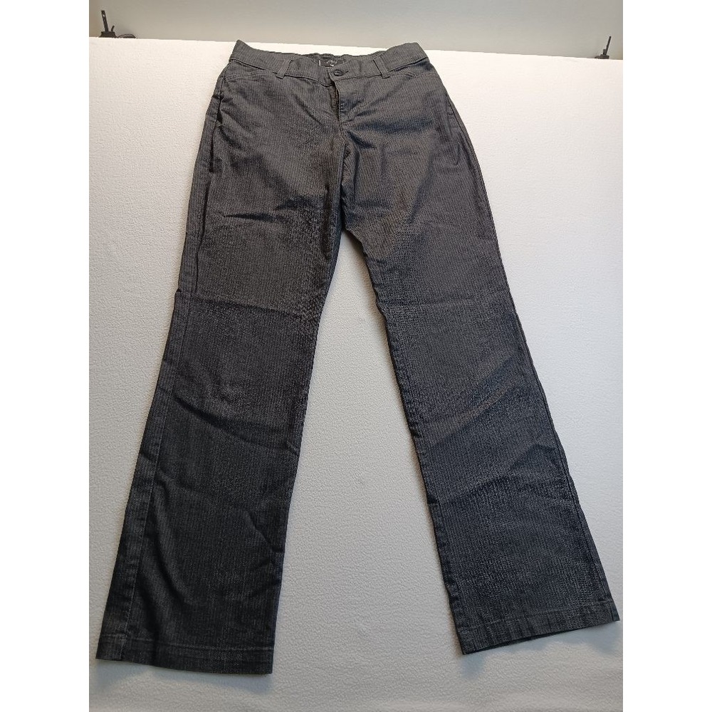 Riders by Lee Womens Size 10 Long Gray Herringbone Bootcut Trouser Jeans Pants
